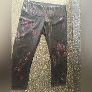 Lululemon Leggins Womens Sz 8 Wunder Under Midnight Iris Multi Black Gym Yoga 20
